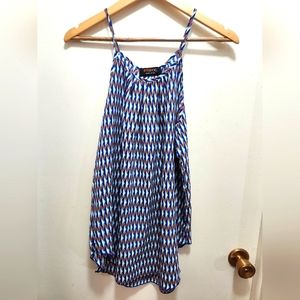 Renee C Women's Sleeveless Blouse Orange Blue White Soze XL